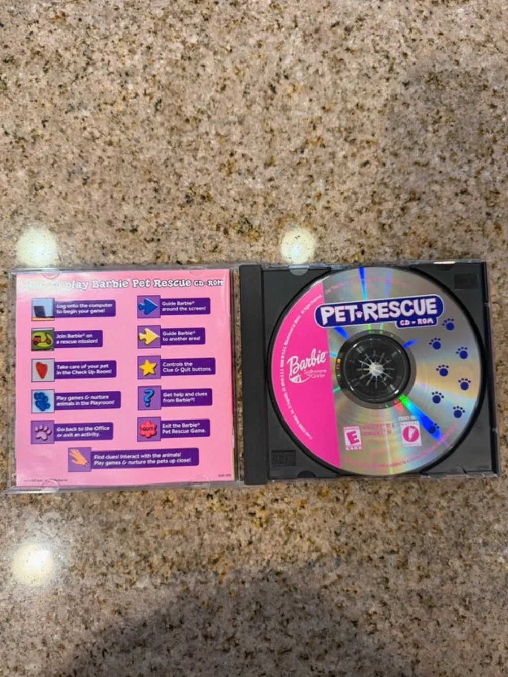 Vintage Complete 2000 Barbie Pet Rescue PC cd-rom Mattel Manual Working